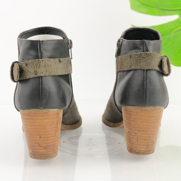 Dolce Vita Womens Sierra Boot Size 10 Gray Suede Block Heel Bootie Boho Chic - Picture 4 of 12